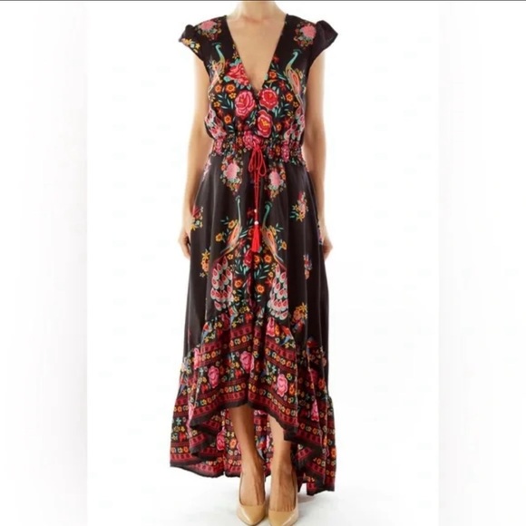 rani Dresses & Skirts - Rani Dress Vibrant Floral Asymmetrical Dress